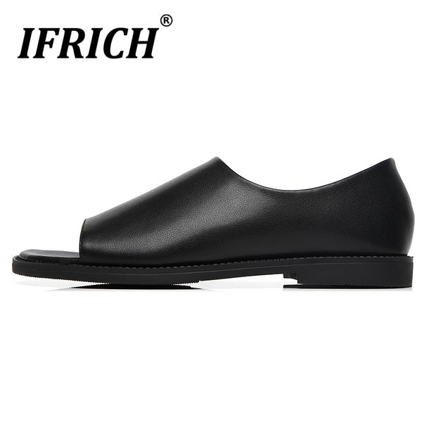 

original men slip on beach sandals black man roman sandals popular casual shoes mens brand fashion leather for men