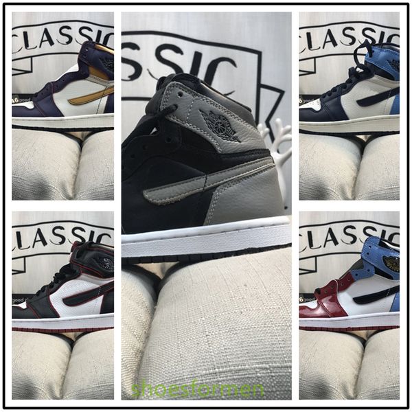 

naj01a 2020 men women good quality basketball shoes aj mid 1 1s og high unc backboard shoes outdoor training sneakers size36-46
