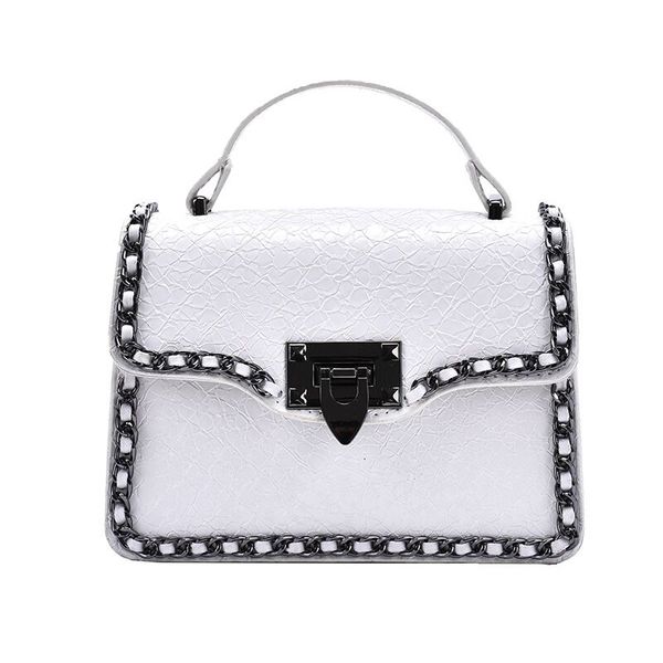 

2020 new ladies leather bag wild fashion chain small square bag female stone pattern shoulder handbag leather luggage tag
