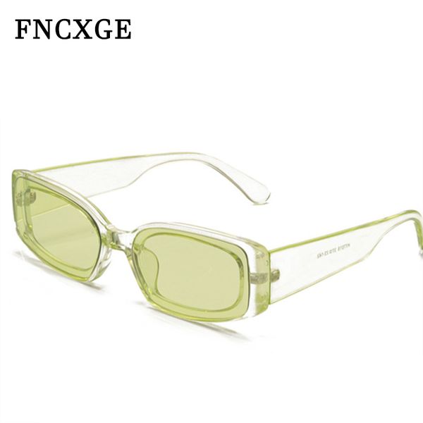 

2020 women men sunglasses fashion retro vintage brand designer rectangle sun glasses sun glasses square female uv400 eyewear, White;black