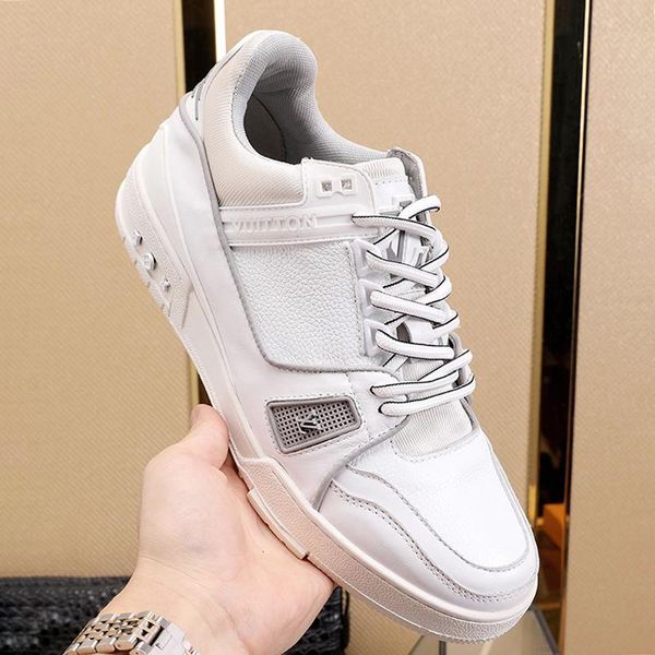 

men shoes casual luxury with box mens shoes fashion rubber soles scarpe da uomo footwears trainer sneaker casual shoes for men chaussures, Black