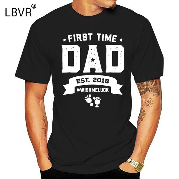 

first time new dad to be est 2018 shirt father day gift men tshirt, White;black