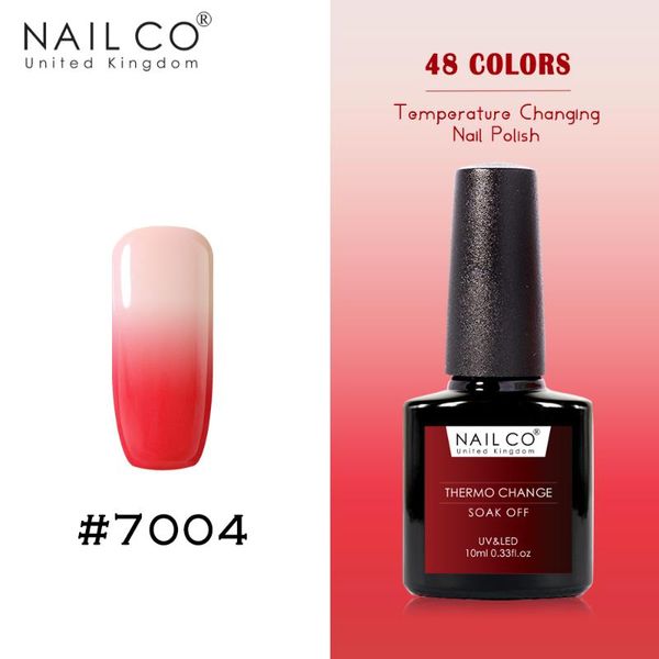 

nailco 10ml temperature changing gel nail polish vernis diy design nail art color paint glitter decoration makeup manicure, Red;pink
