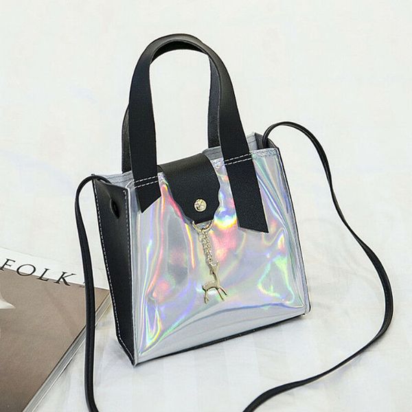 

crossbody bags plain for women leather bags female laser holographic shoulder bag pack fashion phone handbag tote ladies messenger bag