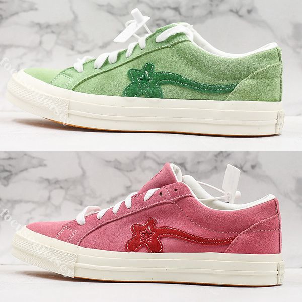 

new creator golf le fleur one stars ox ttc canvas shoes tyler the creator trending mens platform trainers men women causal sports sneaker, Black