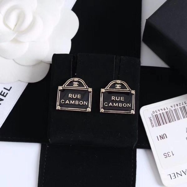 

new arrival black handbag shape earring for women wedding jewelry gift ps6854a, Golden