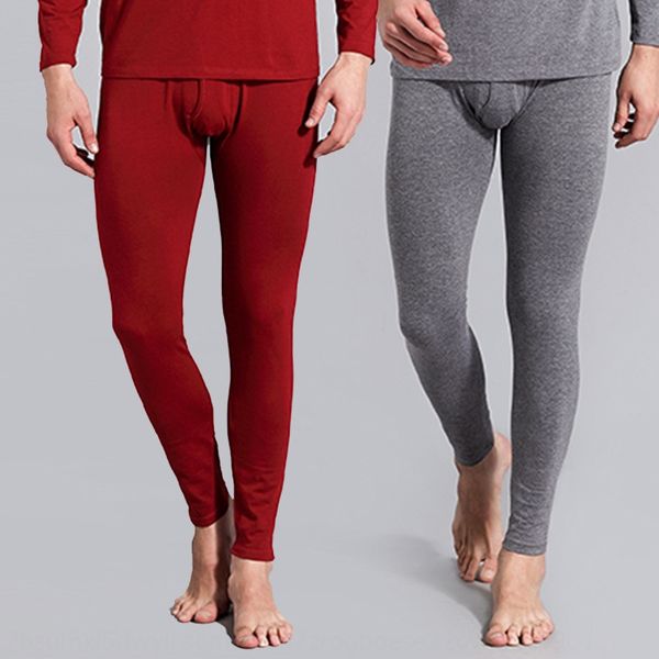 

men's cotton autumn stretch sweat-absorbent combed cotton men's home warm pantswarm pants casual pantscasual pants, Black;white