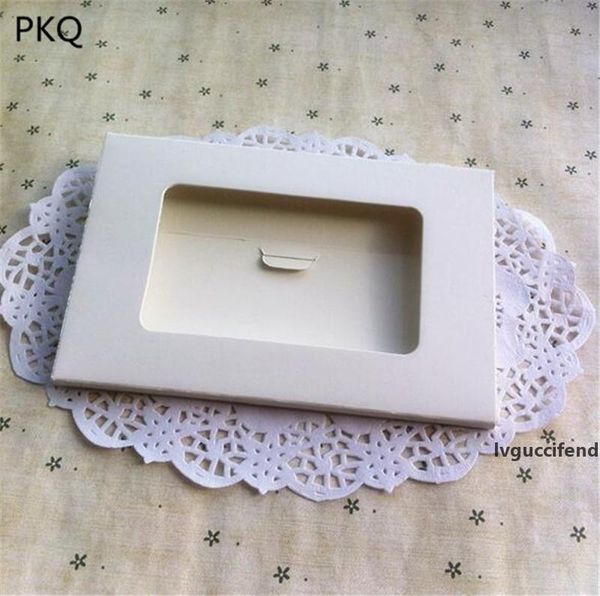 

500pcs white kraft envelope print black 155x102x5mm