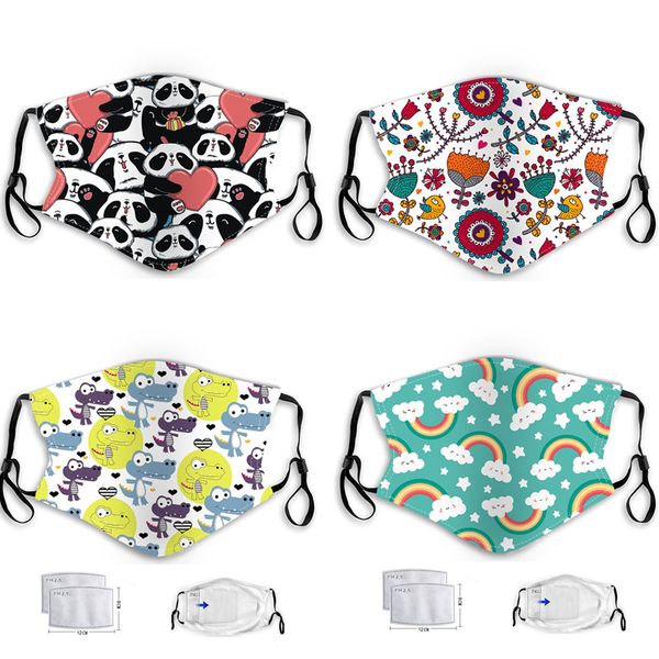 

fast delivery cotton designer face masks reuse mask fashion dust respirator can be washed with water and inserted with filters face masks