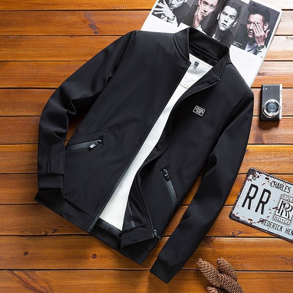 

2020 осень и зима нового мужской молодежного бизнеса пальто бейсбол пальто вскользь куртка мужской бейсбол воротник внешнего костюм скидки, Black;brown