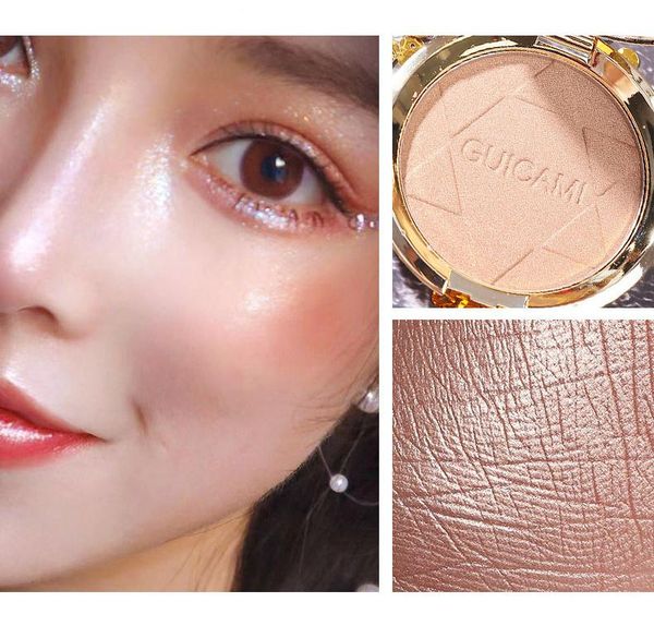 

highlighters powder flying saucer packaging with mirror high coloration fine powder stereoscopic effect various colors make-up wholesale lot