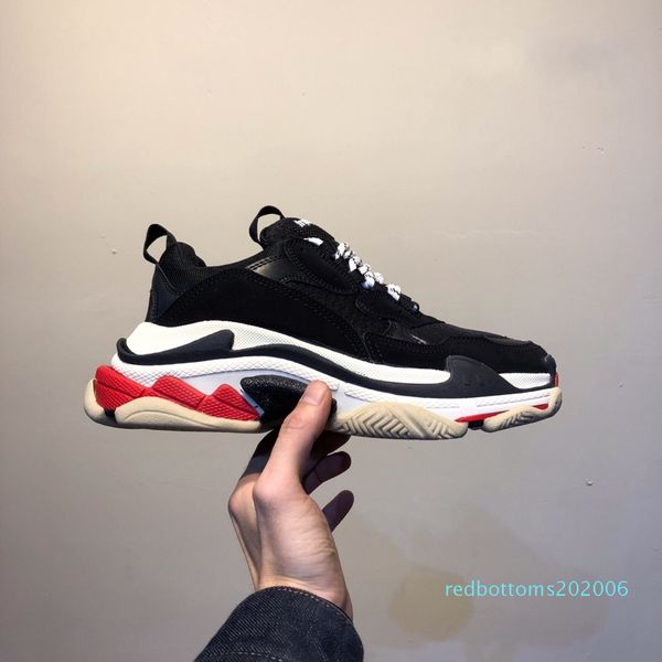 

2019 fashion casual shoes triple-s dad for men's sports designer triple s shoes size 36-45 t01, Black