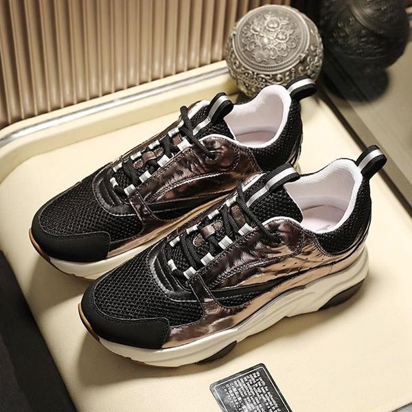 

b22 calfskin sneaker men 's shoes lace -up low fashion type style vintage shoes fast delivery herren luxus marken schu, Black