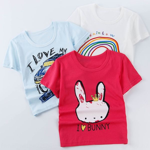 

2020 wear short sleeve cotton pilling no fading no shrinking cartoon t-shirt children's t-shirt children's clothing, Blue