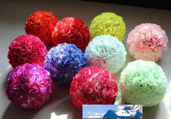 Kussball Hochzeit Seide Pomander Encrypt hängende Blumenkugel dekorieren künstliche Blumendekoration für Hochzeitsfeier Marktbedarf FB011