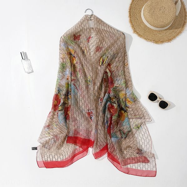 

2020 new ice silk sunscreen shawl women's 140*180 extra scarf beach towel scarf beach towel, Blue;gray