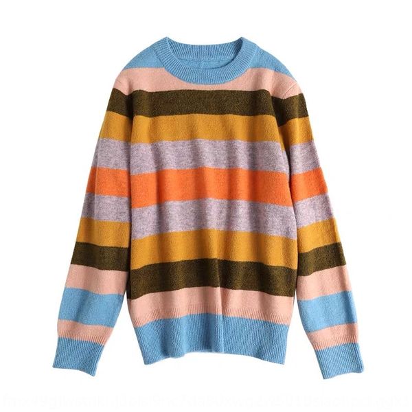 

ypjvt new nordic style all-match color striped loose sweater for couples new nordic style all-match color striped loose pullover pullover sw, White;black