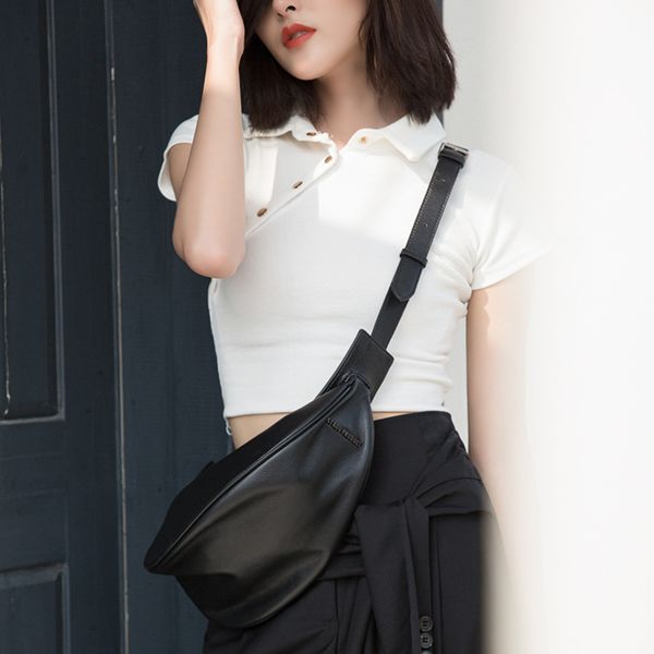 

messenger bag 2020 summer new bag zipper running chest