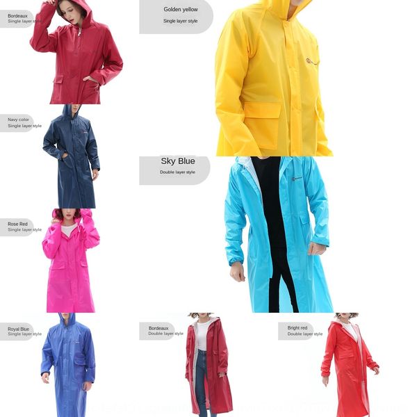 

qinfeiman single windbreaker long raincoat whole body coat windbreaker poncho hiking outdoor fashion waterproof raincoat, Red;brown