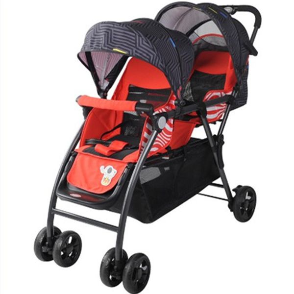 

twin baby strollers can be folded in front and back folding double stroller lightweight front and rear children can sit lay