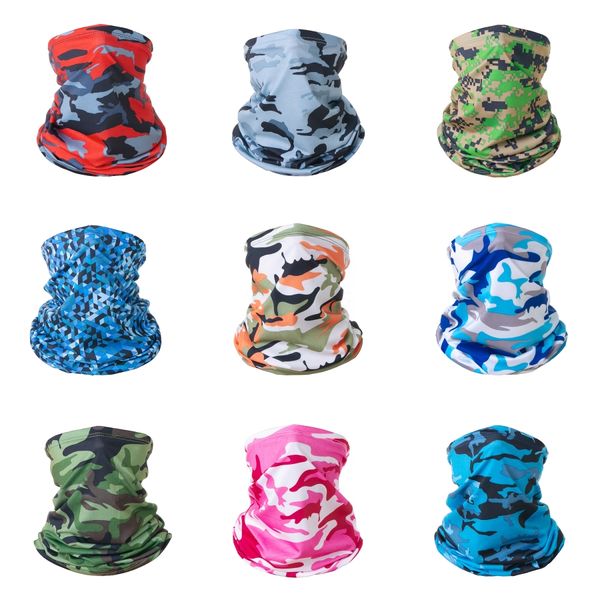 

solid color and camouflage skull scarf neck gaiter bandana, , women men multicolor magic fashion head face #464#935#363, Black