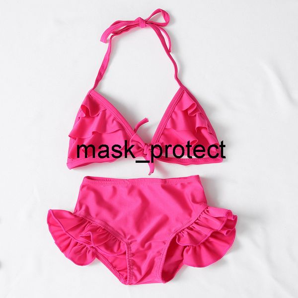 

бикини моды девочек с взъерошенным plain hipster детского купальником, White;black