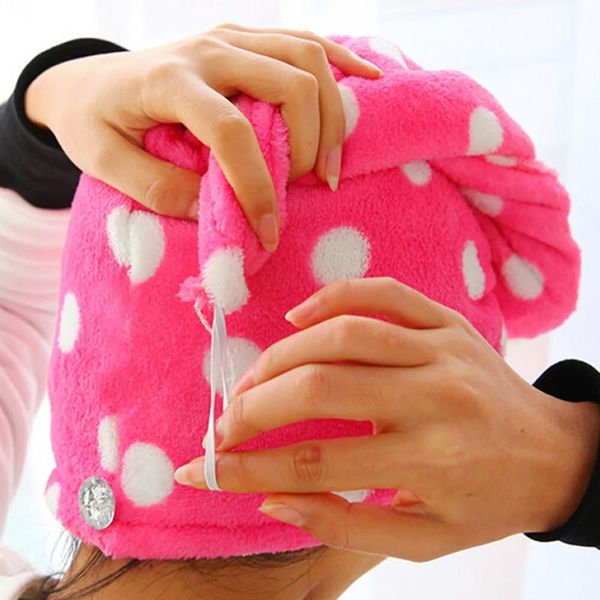 

1pc flannel women long hair wrap fast dryer towel shower cap soft microfiber water absorbing home bathroom accessories