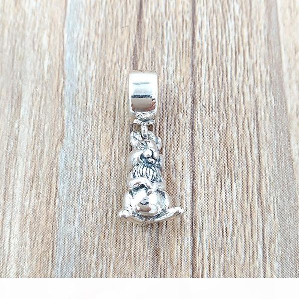 

t authentic 925 sterling silver beads disny ,thumper pendant charms fits european pan family style jewelry bracelets &necklace 796342, Black