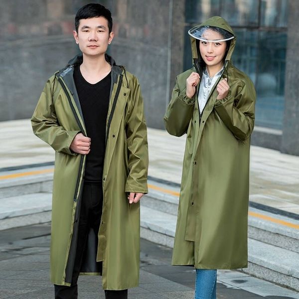 

zllnj twill canvas raincoat cloak oxford cloth patrol security labor protection raincoat thickened big brim oxford cloth men's and wome, Red;brown