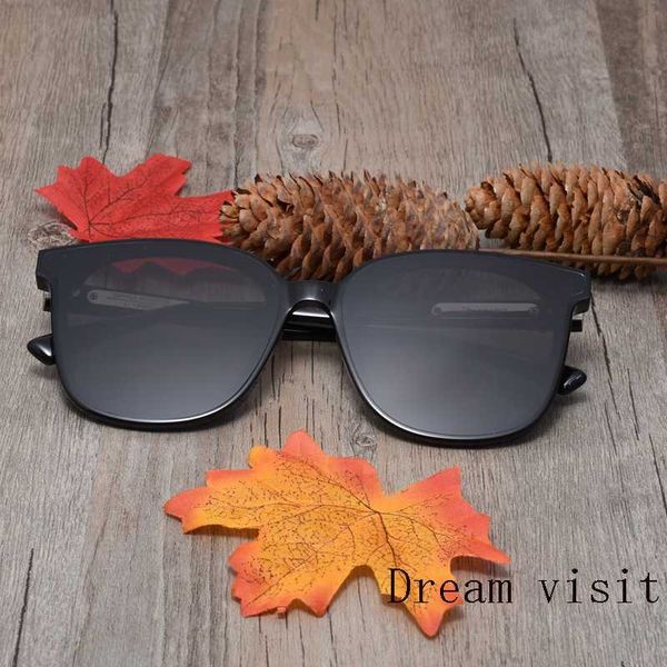 

korea brand designer gentle dream visit sunglasses vintage polarized sun glasses women men with original box, White;black