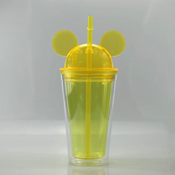 

kids travel cup wine glass with straws tumbler acrylic acrylic cartoon cute tumbler 15oz plastic baby mouse juice lpsji bwkf