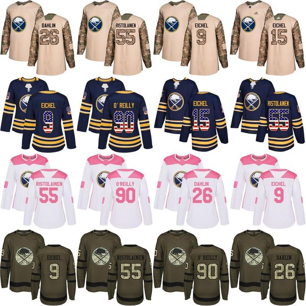 

9 jack eichel xs-6xl custom mens women youth 2019 buffalo sabres 26 rasmus dahlin 53 jeff skinner jerseys pink purple black usa flag, Black;red