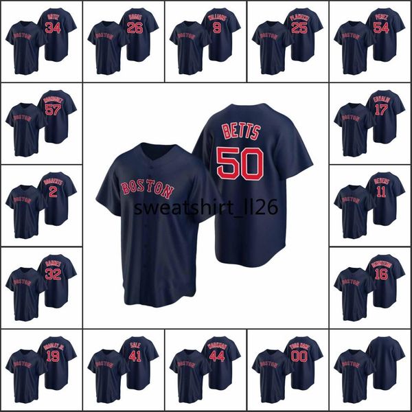 

boston red sox #34 david ortiz 2 xander bogaerts 50 mookie betts men women youth custom navy replica alternate jersey, Black