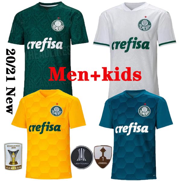 

20 21 palmeiras soccer jerseys dudu g.jesus alecsandro palmeiras football shirt set allione cleiton 2020 brasil men+kids kit uniforms, Black;yellow