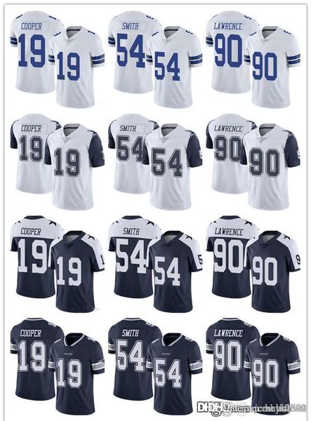 

men women youth dallas cowboys jersey 19 amari cooper 90 demarcus lawrence 54 jaylon smith football jerseys navy rush, Black;red