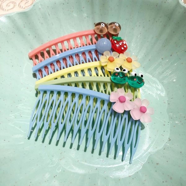 

children's bangs clip girlsbroken headdress princess hairpin hair comb comb ins super hair clip cute girl headdress, Slivery;white