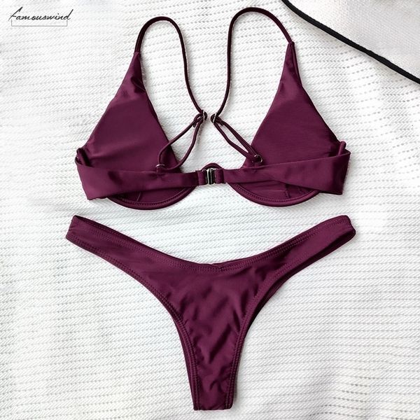 

women plunging neck thong bikinis set underwired plunge bathing suit spaghetti straps padded female swimsuits high cut suit, White;black