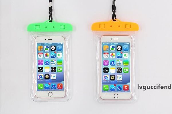 

mobilephone waterproof bag transparent waterproof bags pvc 8 colors for mobilephone up to 6.0 inch luminous a06