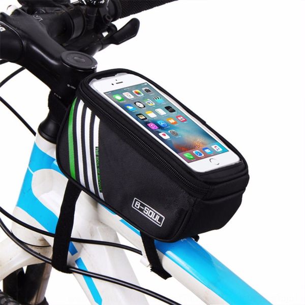 

bsoul mountain bike bicycle touch screen upper mobile bicycle cell phone tube mobile phone front beam bag saddle bag riding equipment