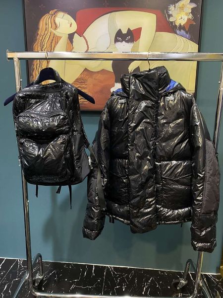 

20ss paris knapsack nylon down jacket fancy casual street fashion pockets warm men women coat zdll0723, Black;brown
