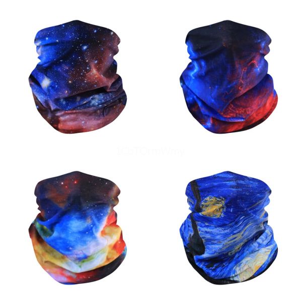 

2020 halloween cosplay bicycle ski half face mask ghost scarf bandana neck warmer party headband magic turba #825#688, Black
