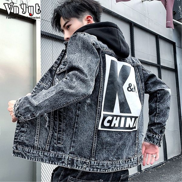 

men's jackets wholesale 2021 personality casual jacket autumn winter korean denim brand sweater thicken teenagers, Black;brown