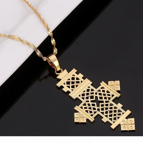 

y ethiopian cross pendant necklace gold color africa cross jewelry eritrea religion, Silver