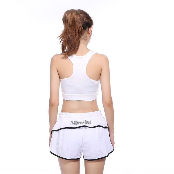 

19 new fake two-piece sports printed letter anti-exposure and shorts loose breathable running yoga fitness shorts for women, Black;red