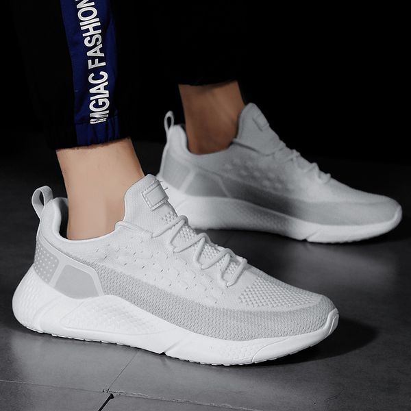 

горячие стили mesh мужской повседневная обувь 2020 новых удобные кроссовки мужчины высокого качества дышащего мужские полуботинки zapatillas, Black