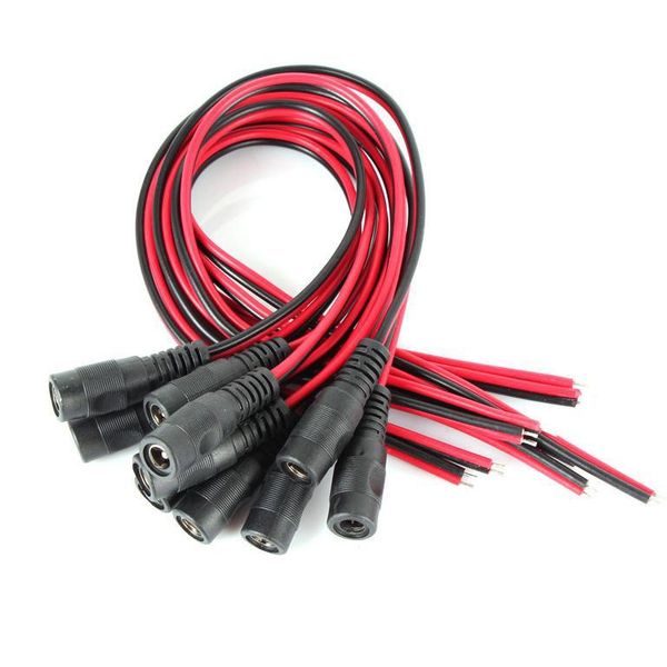 

cctv security camera power pigtail male female cable dc power connector cable 12v monitor connector