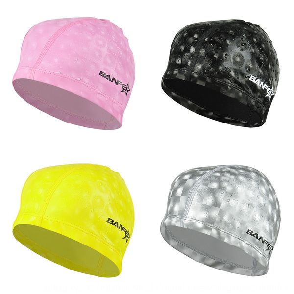

benifei flash pu coated water cube comfortable swimming cap swimming cap