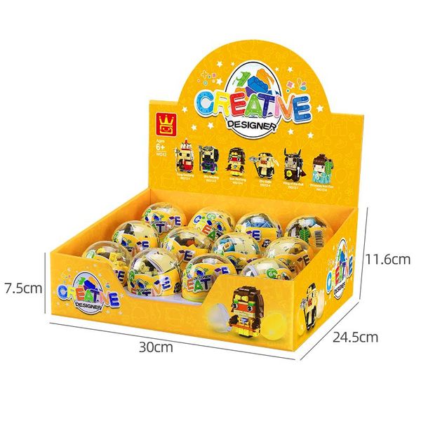 

6styles building block mini twisted egg toys surprise capsule character gift children creative intelligence assembly toys room derocation 03