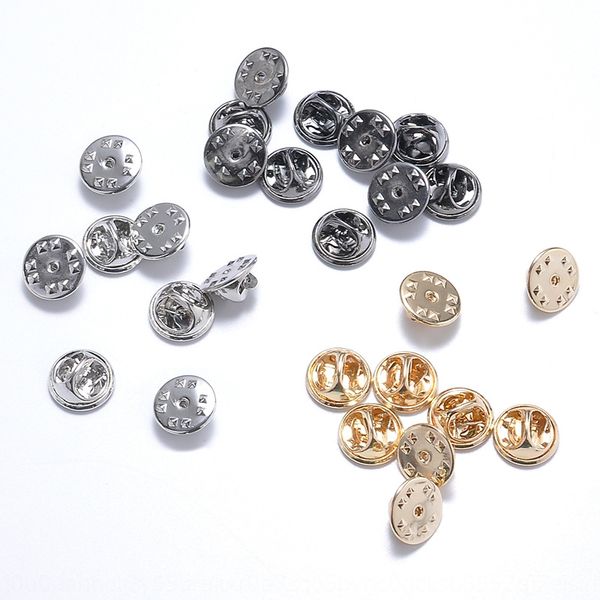 

spare brooch base electroplating disc base fittings butterfly buckle accessories butterfly blocking badge accessories, Silver