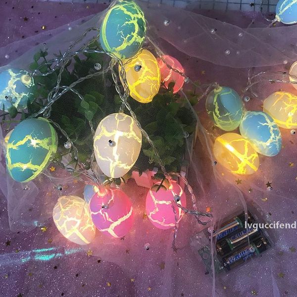 

easter lights string 3.2m led cracked egg light battery powered colorful egg fairy lamp home decor